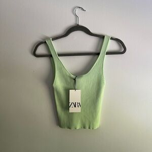 NWT Zara Ripped Tank Top- Perfect Length Size M